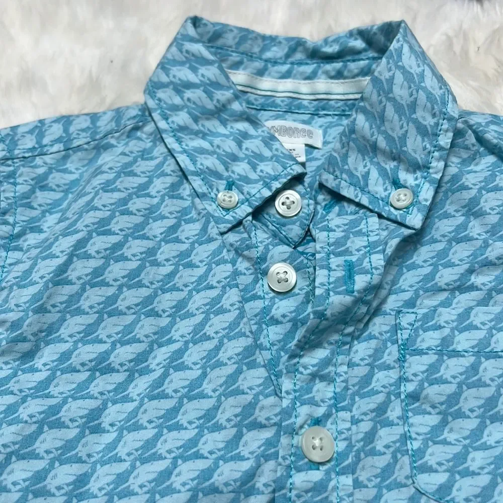 Worn once - Gymboree Boys Short Sleeve Summer Button Down Shirt